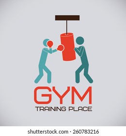 Fitness and Workout design, vector illustration