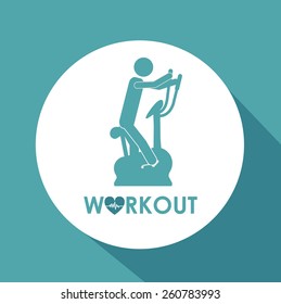 Fitness and Workout design, vector illustration