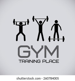 Fitness and Workout design, vector illustration