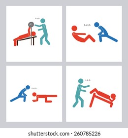 Fitness and Workout design, vector illustration