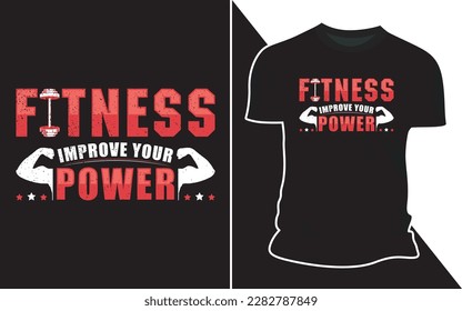 Fitness Workout Gym Vector Graphic T shirt Clothing Apparel Design