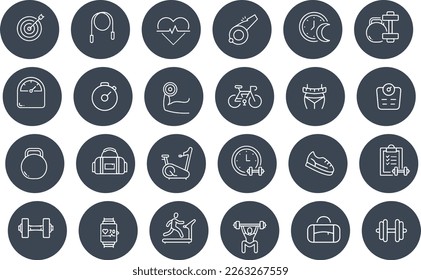Fitness and Workout icons vector design
