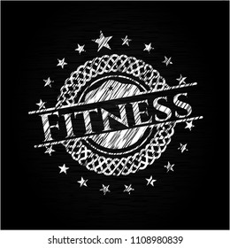  Fitness written with chalkboard texture