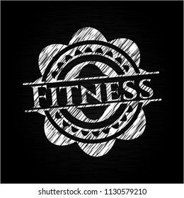 Fitness written with chalkboard texture