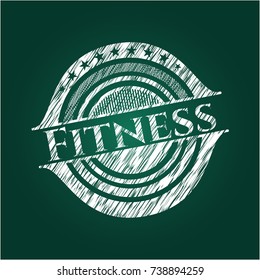 Fitness written on a blackboard
