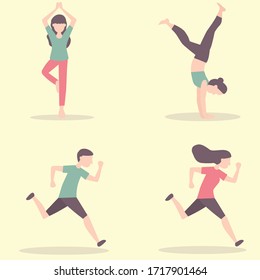 fitness yoga health happy life