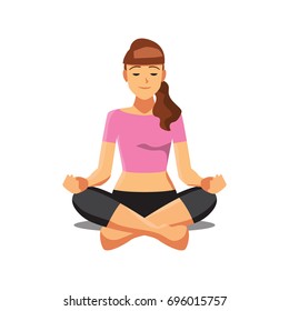 Fitness and yoga, healthy lifestyle. 