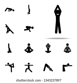 fitness, yoga icon. yoga icons universal set for web and mobile