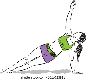 fitness yoga meditation woman vector illustration