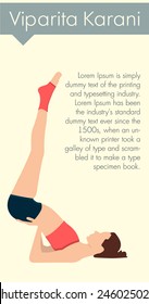 Fitness Yoga - Viparita Karani Pose. Vector