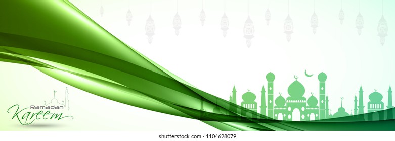 Idu’l Fitr for Muslim community festival Ramadan Lantern with Grunge effect Background. Vector Illustration EPS 10.