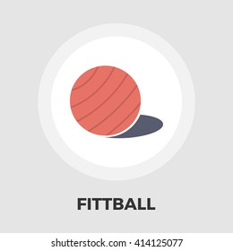 Fittball icon vector. Flat icon isolated on the white background. Editable EPS file. Vector illustration.