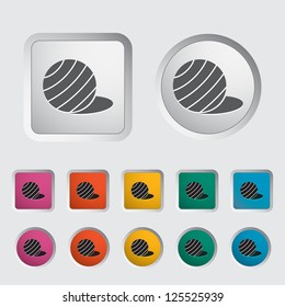 Fittball single icon. Vector illustration.