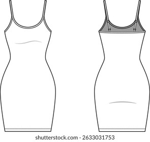 MINI ROBE CAMISOLE MONTÉE À PLAT