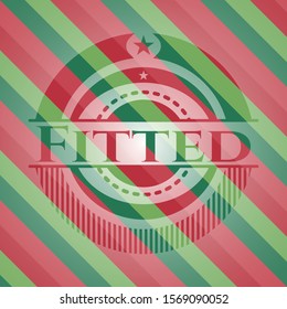 Fitted christmas badge background. Vector Illustration. Detailed.