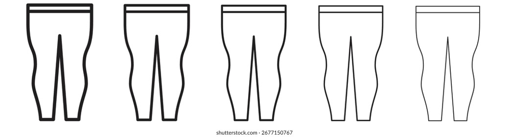 Ilustración vectorial de icono de pantalones ajustados aislada