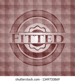 Fitted red geometric badge. Seamless.