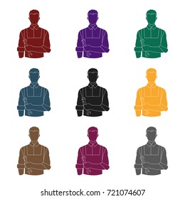 Fitter mechanic.Professions single icon in black style vector symbol stock illustration web.