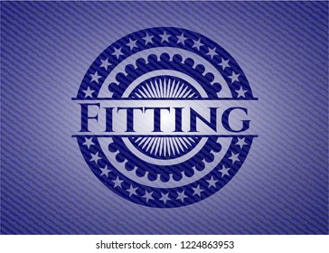 Fitting badge with jean texture