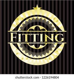 Fitting gold badge or emblem