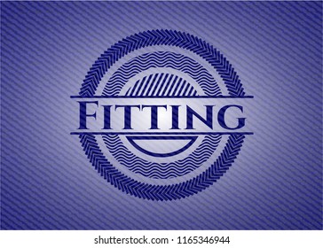 Fitting jean or denim emblem or badge background