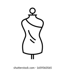 Fitting manikin line icon, concept sign, outline vector illustration, linear symbol.