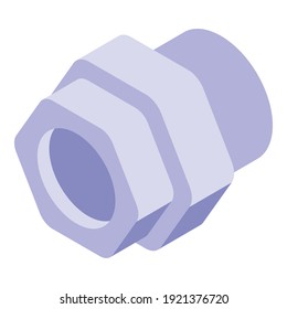 Fitting pipe icon. Isometric of fitting pipe vector icon for web design isolated on white background