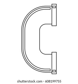 Fitting pipe icon. Outline illustration of fitting pipe vector icon for web