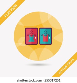 Fitting room flat icon with long shadow,eps10