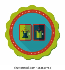 Fitting room flat icon with long shadow,eps10