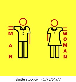 Fitting room icon. Changing room  symbol. Dressing room design concept. Illustration vector