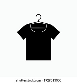 Fitting Room Icon. Hanging Clothing Symbol - Vector.