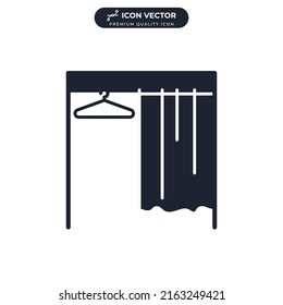 fitting room icon symbol template for graphic and web design collection logo vector illustration