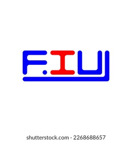 FIU letter logo creative design with vector graphic, FIU simple and modern logo.
