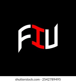 FIU logo design, FIU simple and modern logo. FIU luxurious alphabet design  