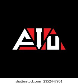 FIU triangle letter logo design with triangle shape. FIU triangle logo design monogram. FIU triangle vector logo template with red color. FIU triangular logo Simple, Elegant, and Luxurious design.