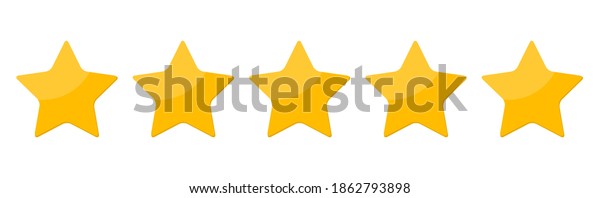 Five 5 Star Rank Sign Vector Stock Vector (Royalty Free) 1862793898 ...