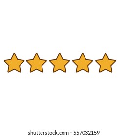 five 5 stars icon image vector illustration design 