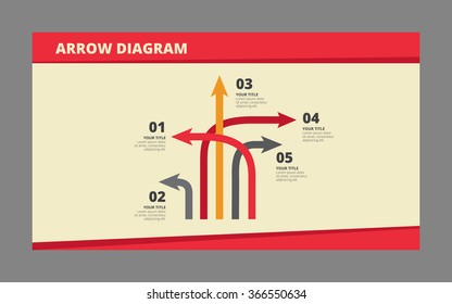 Five Arrow Diagram Template