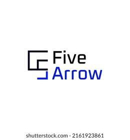 five arrow flat logo design
