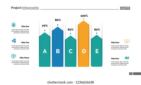 Five Arrows Bar Diagram Percentage Chart Stock Vector (Royalty Free ...