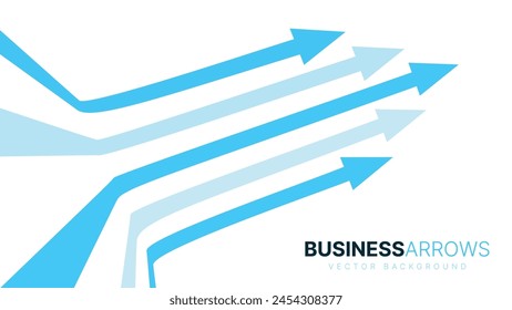 Five Arrows Moving Up Vintage Colors. Abstract Financial Chart with Uptrend Line Arrows Graph Go Up. Growth Business Revenue Invest Concept. Vector Illustration.