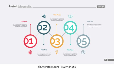 Five Aspects Business Slide Template Business Stock Vector (Royalty ...