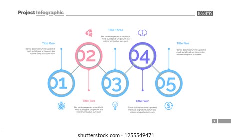 Five Aspects Business Slide Template Business Stock Vector (Royalty ...