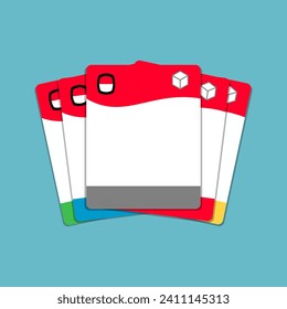 cinco cédulas de votación con colores de pie de página diferentes