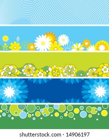 five banner backgrounds