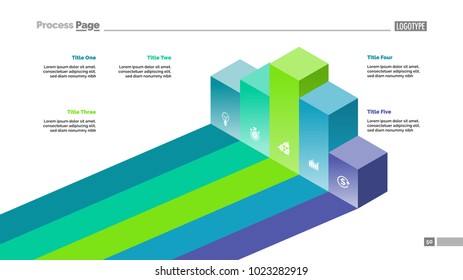 Five Bar Chart Slide Template