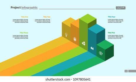 Five Bar Chart Slide Template
