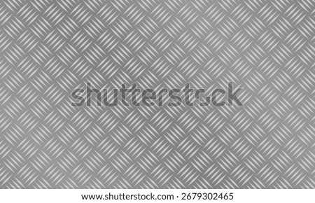 five bar diamond plate seamless pattern polished metal background vector illustration.