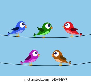 Five birds